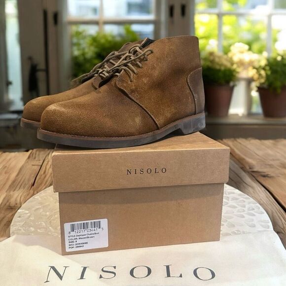 Nisolo Everyday Daytripper Leather Chukka Boots Waxed Brown Lace-Up Men’s - Picture 13 of 15